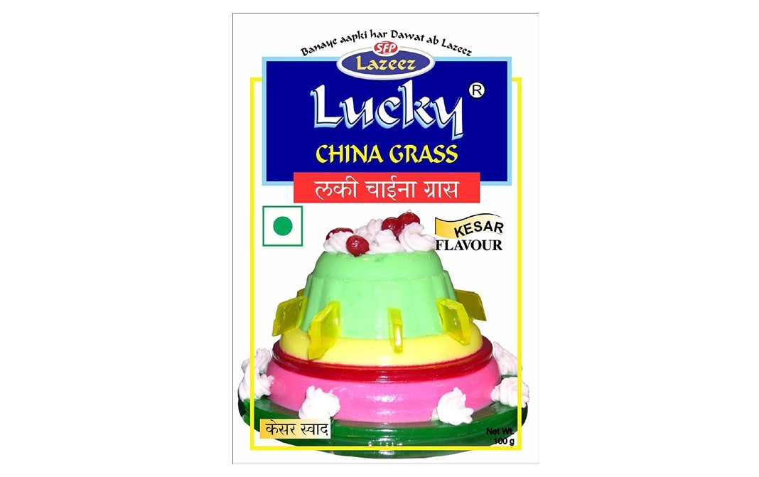 Lucky China Grass Kesar Flavour   Box  100 grams